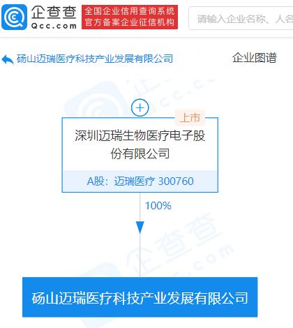 迈瑞医疗布局软件新赛道 4亿元成立科技产业发展公司，专注软件开发与销售